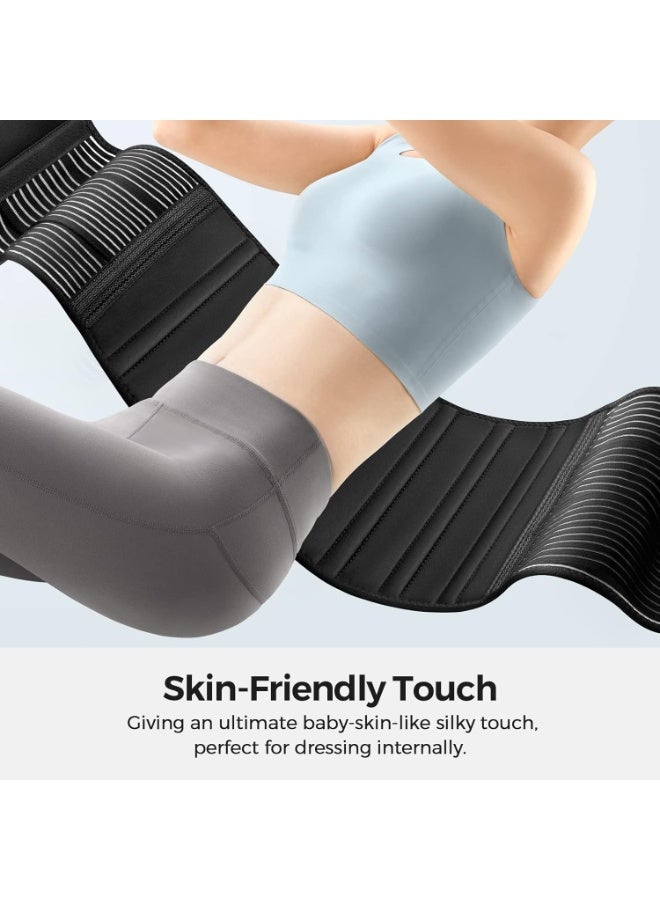 أحزمة الظهر لتخفيف آلام أسفل الظهر مع 6 دعامات، حزام دعم ظهر قابل للتنفس للرجال/النساء للعمل، حزام دعم قطني مضاد للانزلاق مع شبكة بـ16 فتحة لعلاج العصب الوركي (L) - Image 5